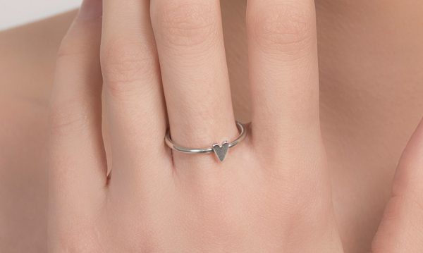 Sky Stack heart ring